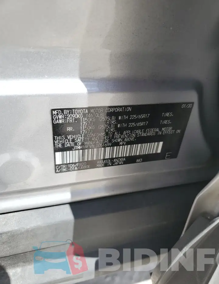 JTMH1RFV8LD051699 Photo# 13