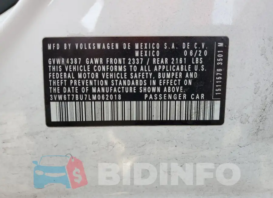 3VW6T7BU7LM062018 Photo# 12