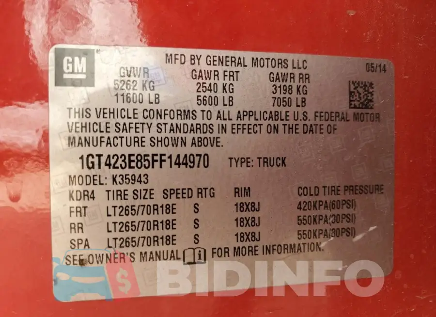 1GT423E85FF144970 Photo# 12