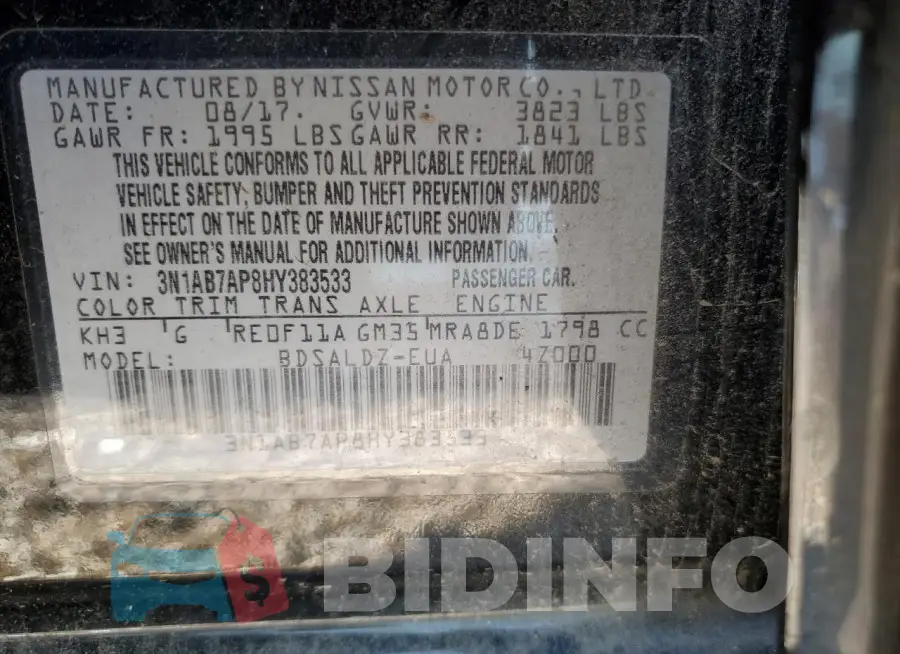 3N1AB7AP8HY383533 Photo# 12