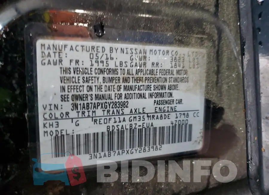 3N1AB7APXGY283982 Photo# 12