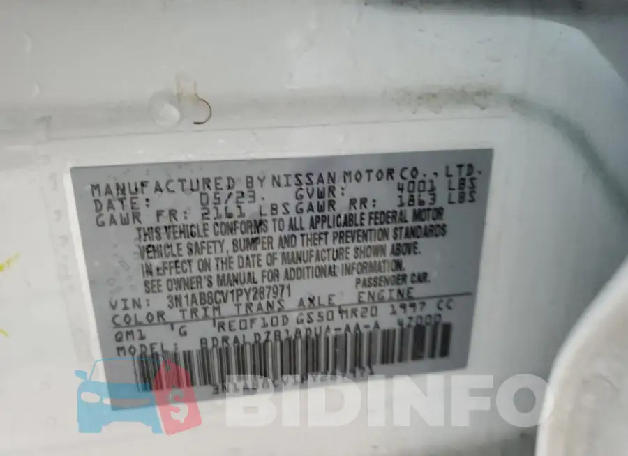 3N1AB8CV1PY287971 Photo# 12