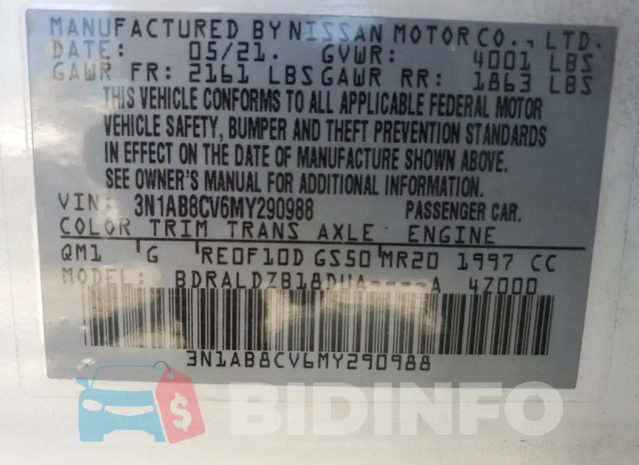 3N1AB8CV6MY290988 Photo# 13