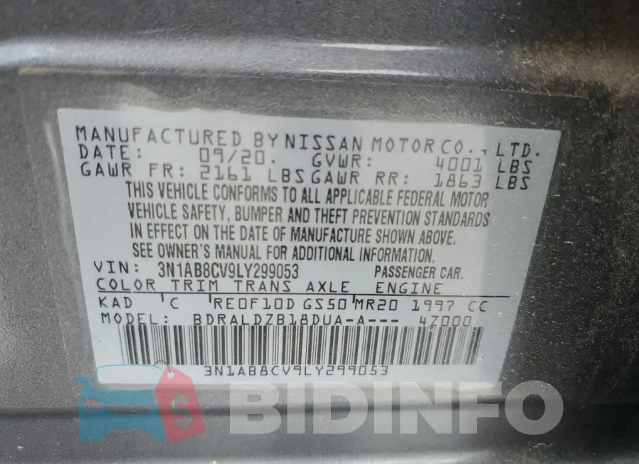 3N1AB8CV9LY299053 Photo# 12