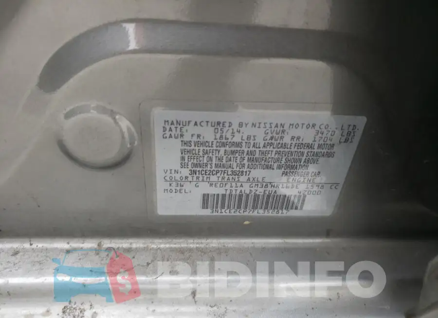 3N1CE2CP7FL352817 Photo# 12