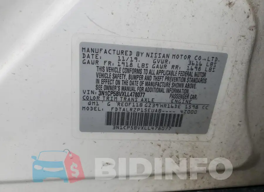 3N1CP5BVXLL478077 Photo# 13