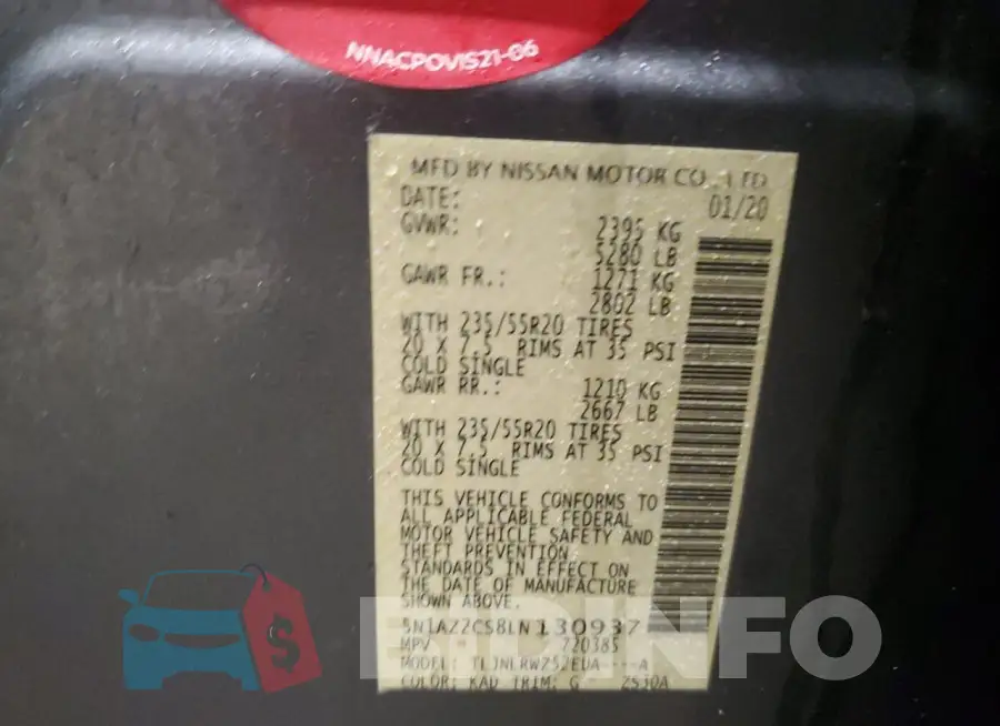 5N1AZ2CS8LN130937 Photo# 12