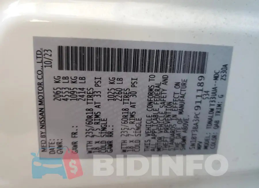 5N1BT3BA3PC911189 Photo# 13