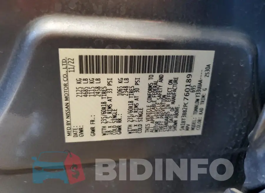 5N1BT3BB2PC760189 Photo# 13