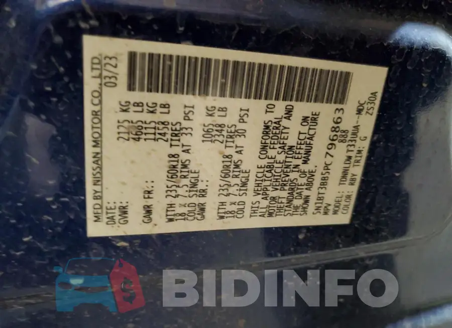 5N1BT3BB5PC796863 Photo# 14