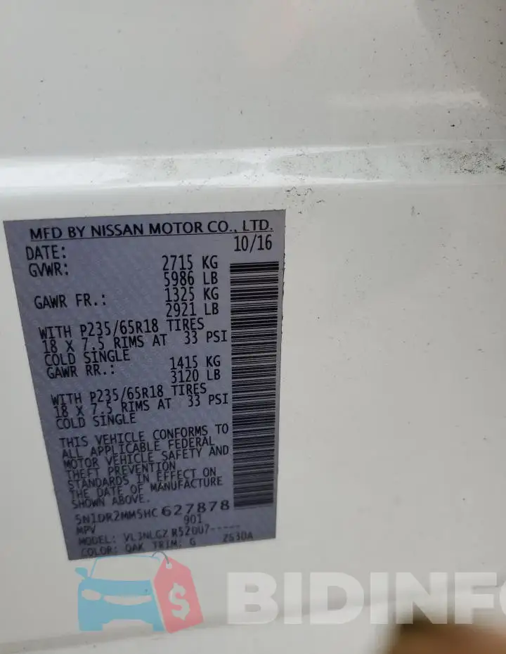 5N1DR2MM5HC627878 Photo# 14