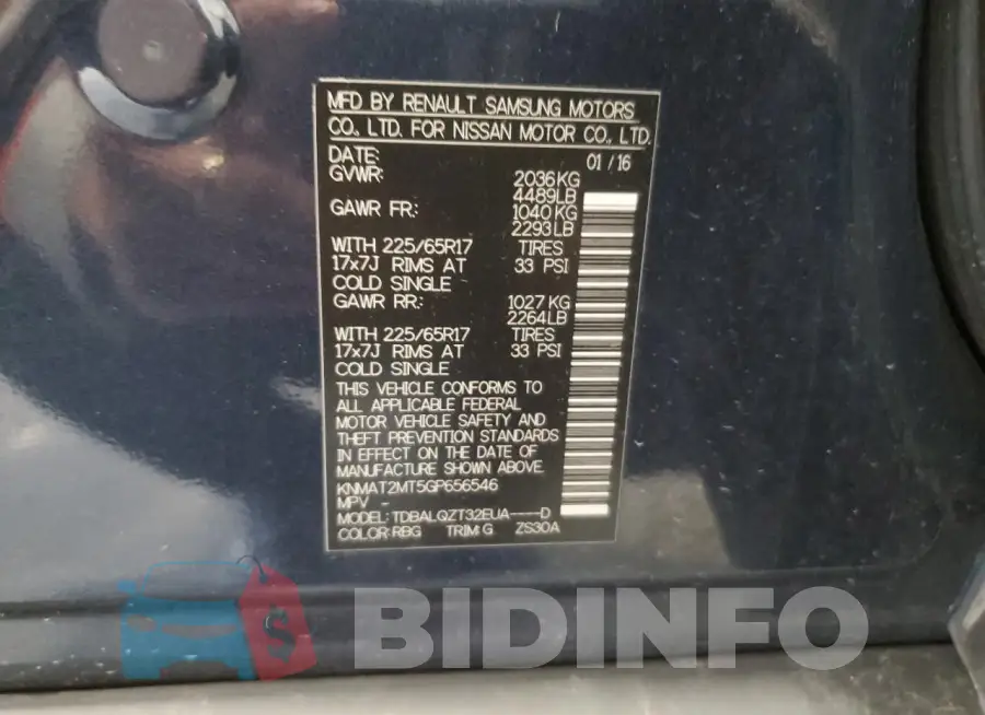 KNMAT2MT5GP656546 Photo# 13