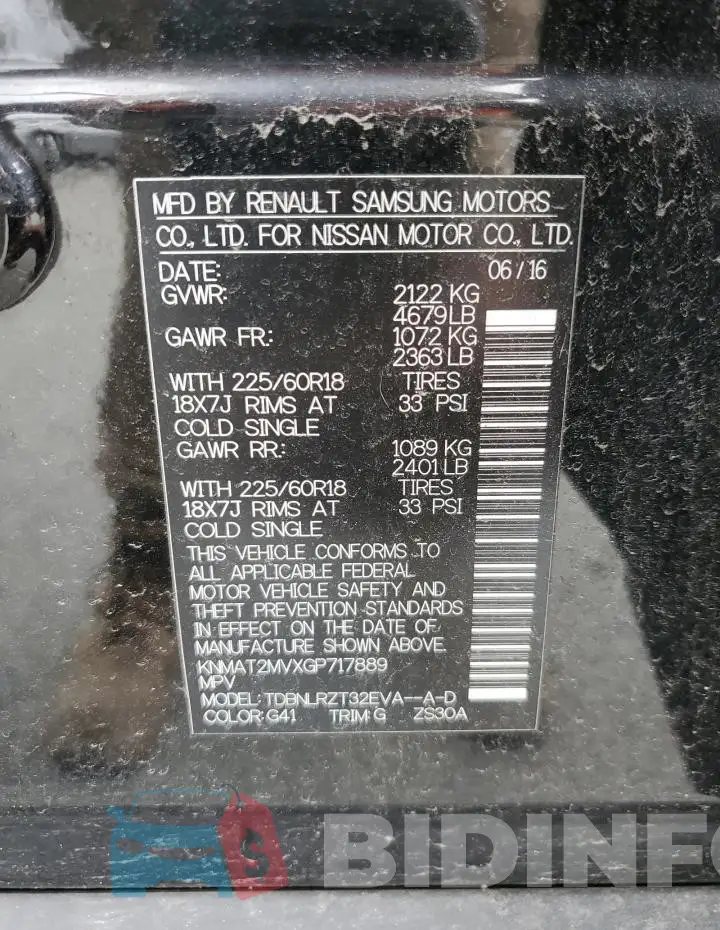 KNMAT2MVXGP717889 Photo# 13