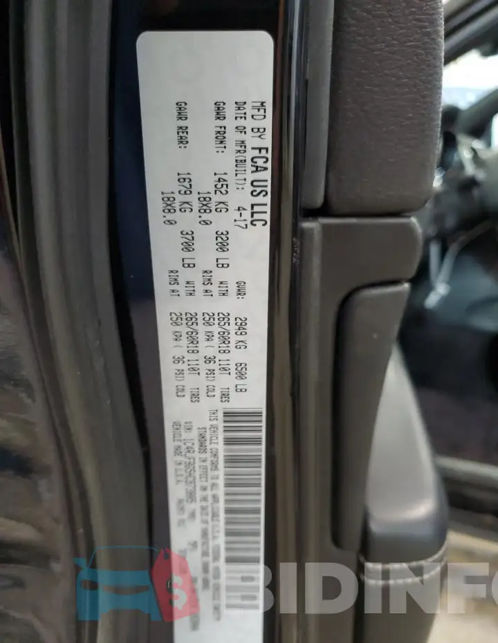 1C4RJFBG5HC873805 Photo# 12