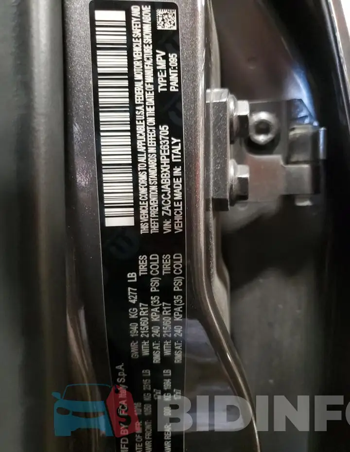 ZACCJABBXHPE63705 Photo# 14