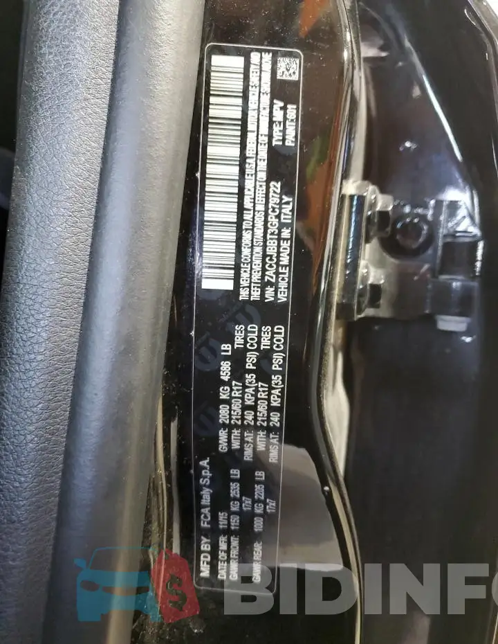 ZACCJBBT3GPC79722 Photo# 12