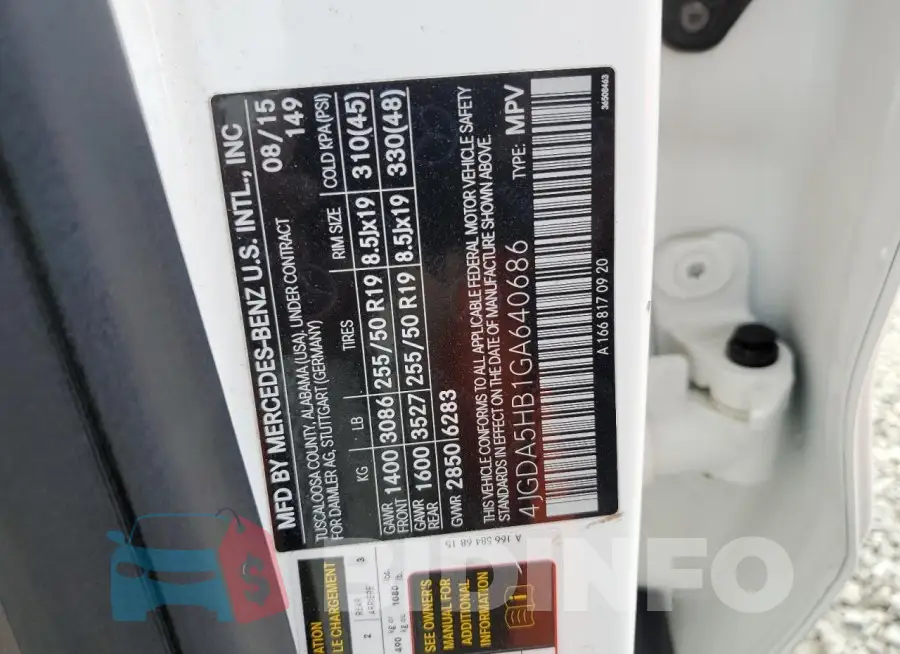 4JGDA5HB1GA640686 Photo# 14
