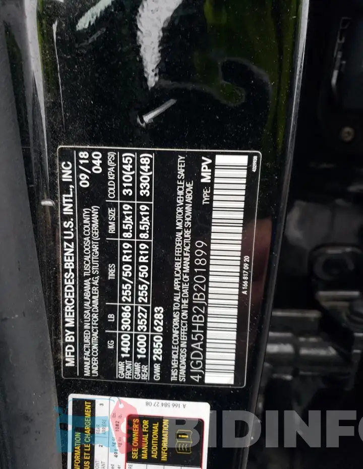 4JGDA5HB2JB201899 Photo# 12