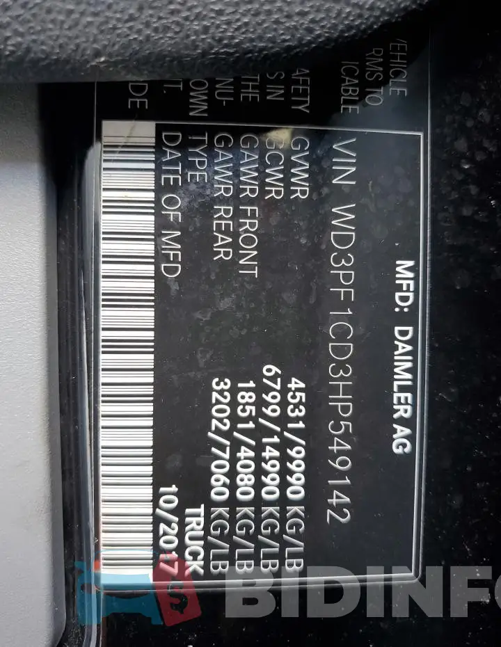 WD3PF1CD3HP549142 Photo# 13