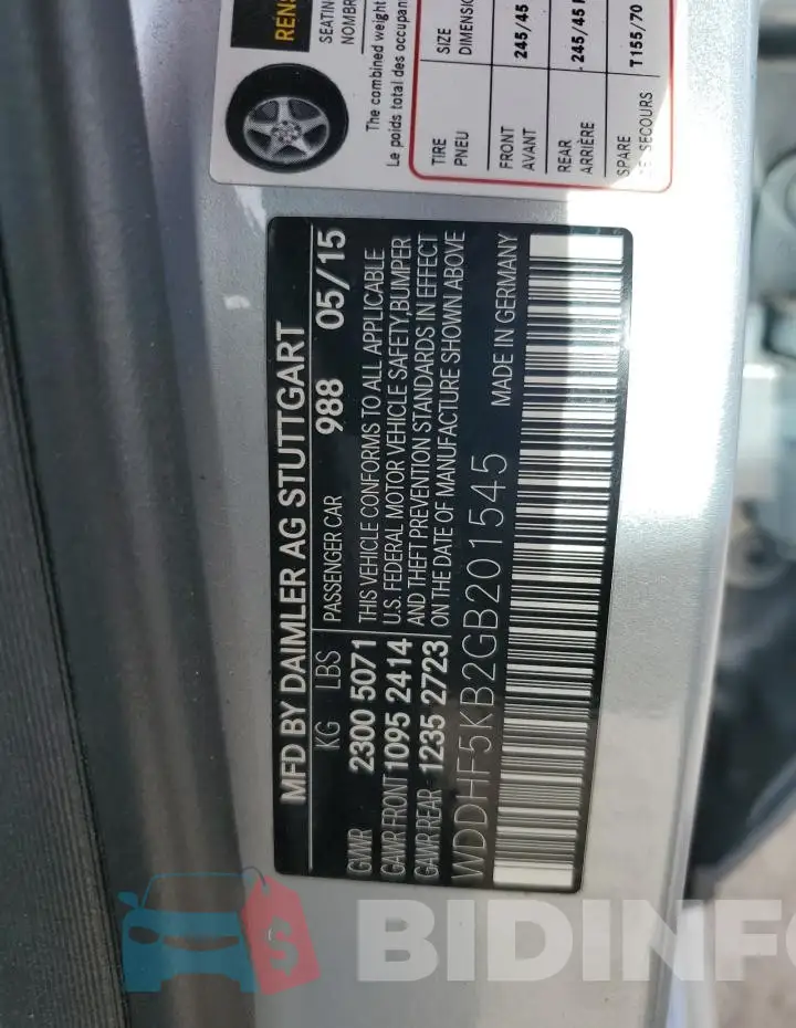 WDDHF5KB2GB201545 Photo# 12