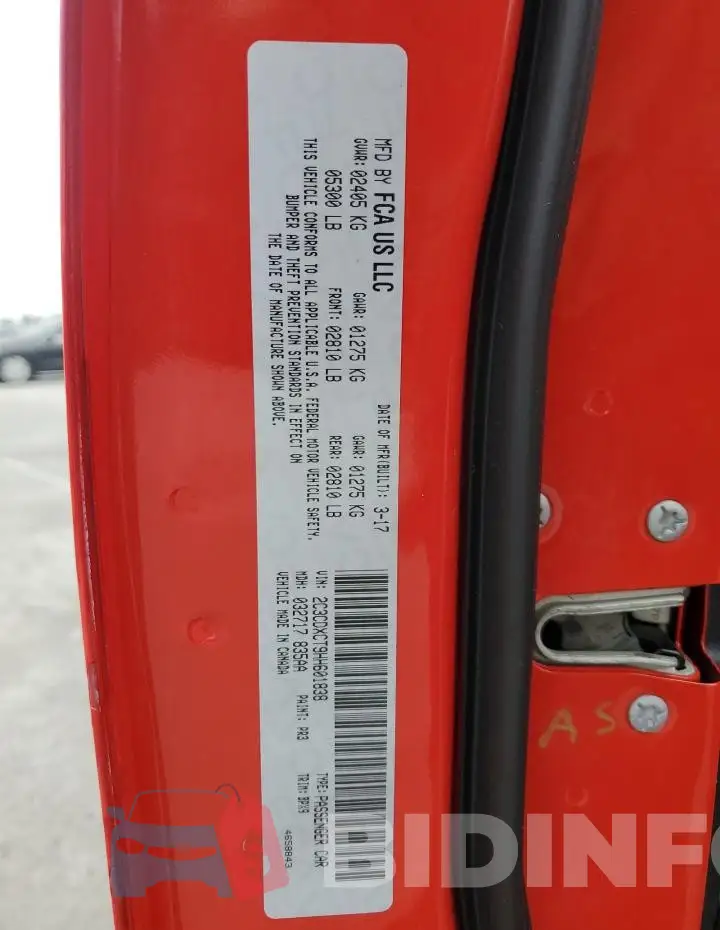 2C3CDXCT9HH601838 Photo# 12