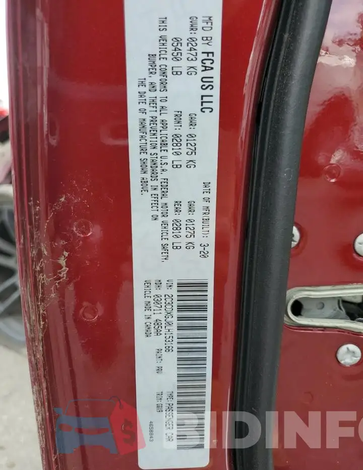 2C3CDXGJ0LH153166 Photo# 12