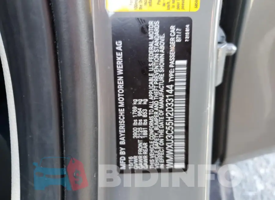 WMWXU3C55H2D33144 Photo# 12