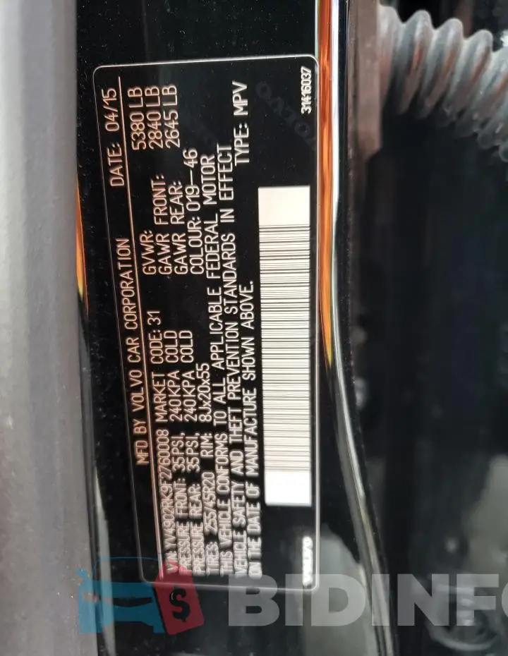 YV4902RK9F2760008 Photo# 13