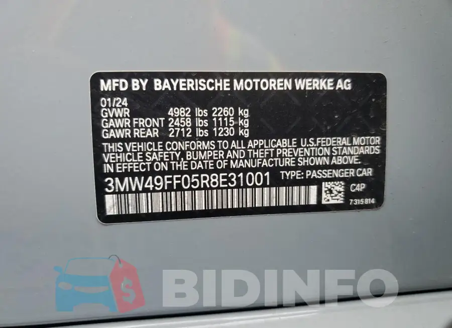 3MW49FF05R8E31001 Photo# 12