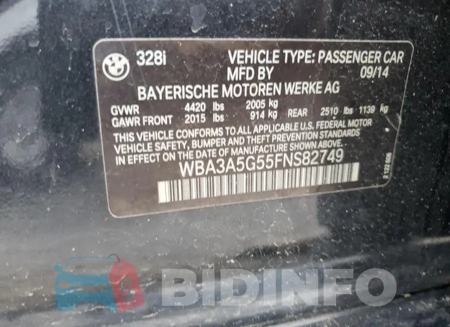 WBA3A5G55FNS82749 Photo# 12