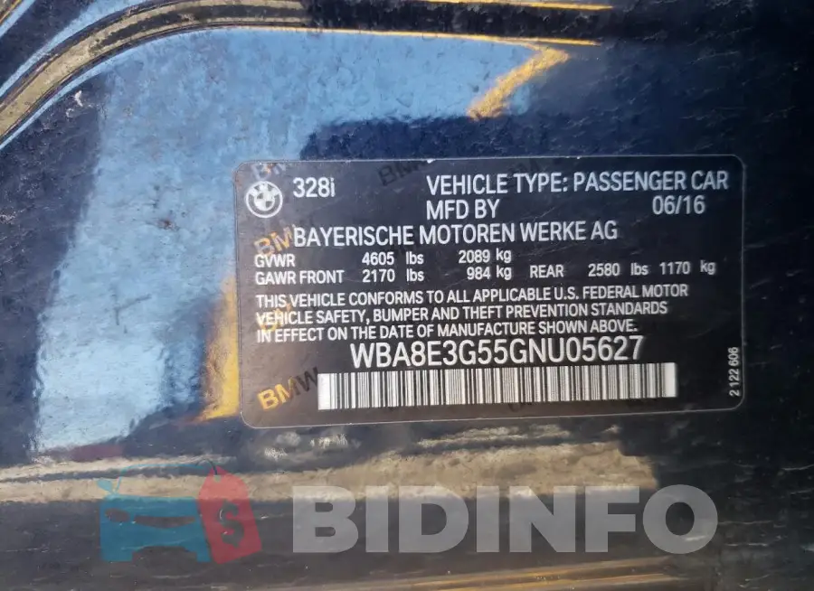 WBA8E3G55GNU05627 Photo# 12