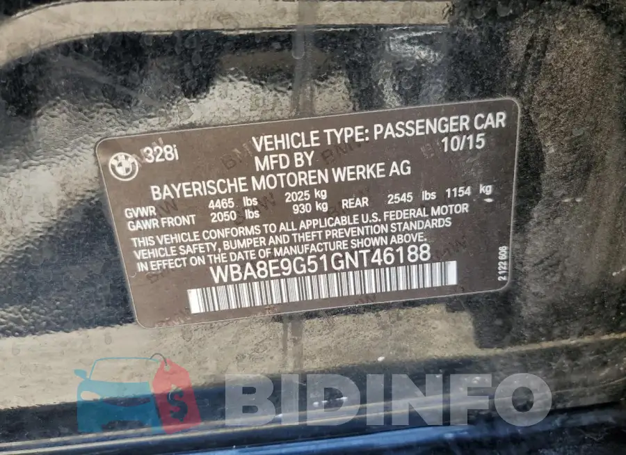 WBA8E9G51GNT46188 Photo# 12