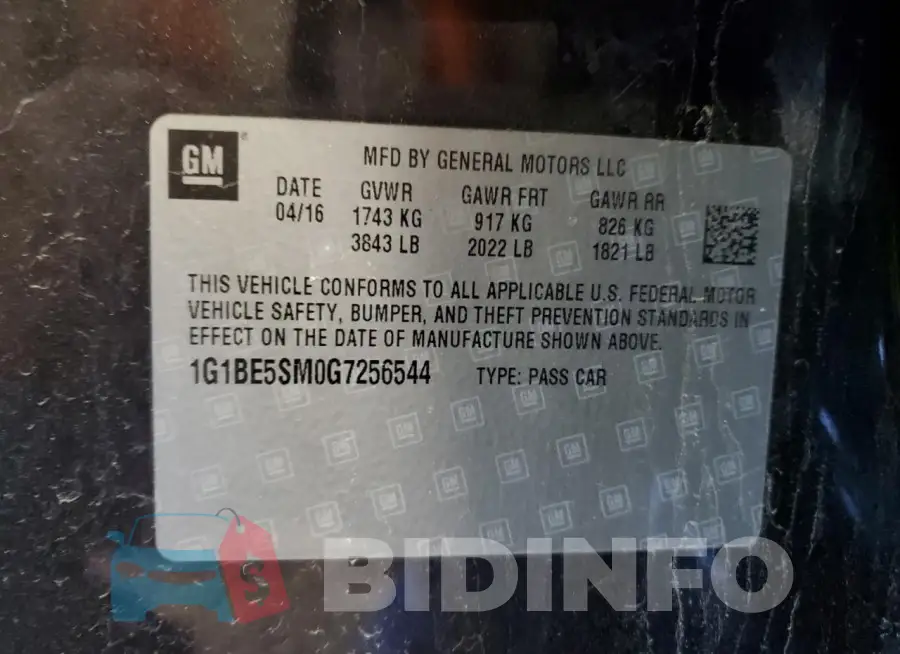 1G1BE5SM0G7256544 Photo# 13
