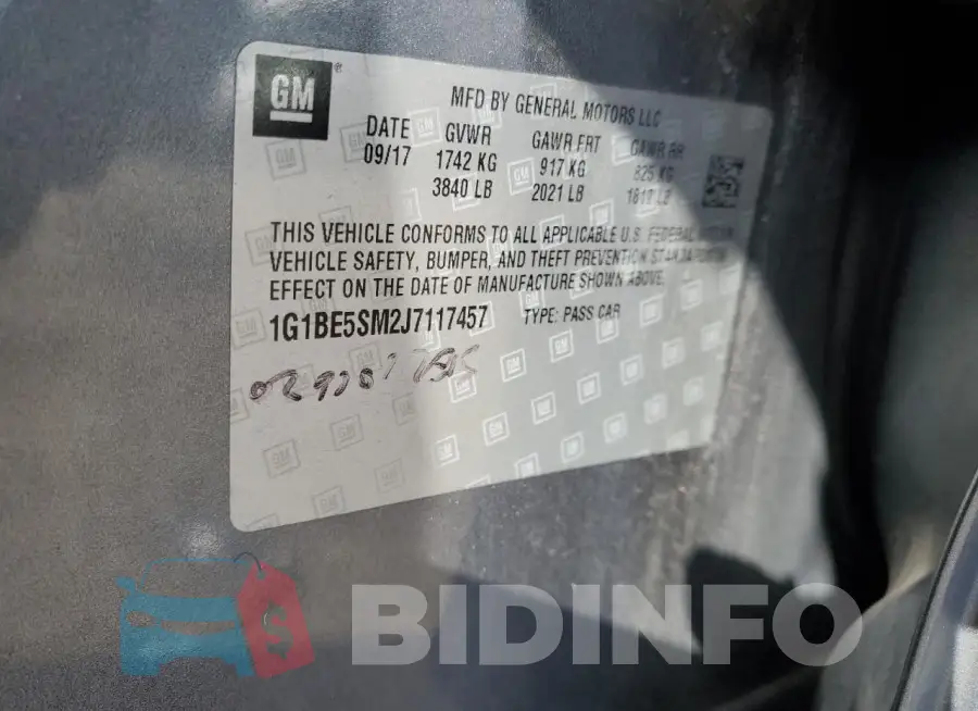 1G1BE5SM2J7117457 Photo# 13