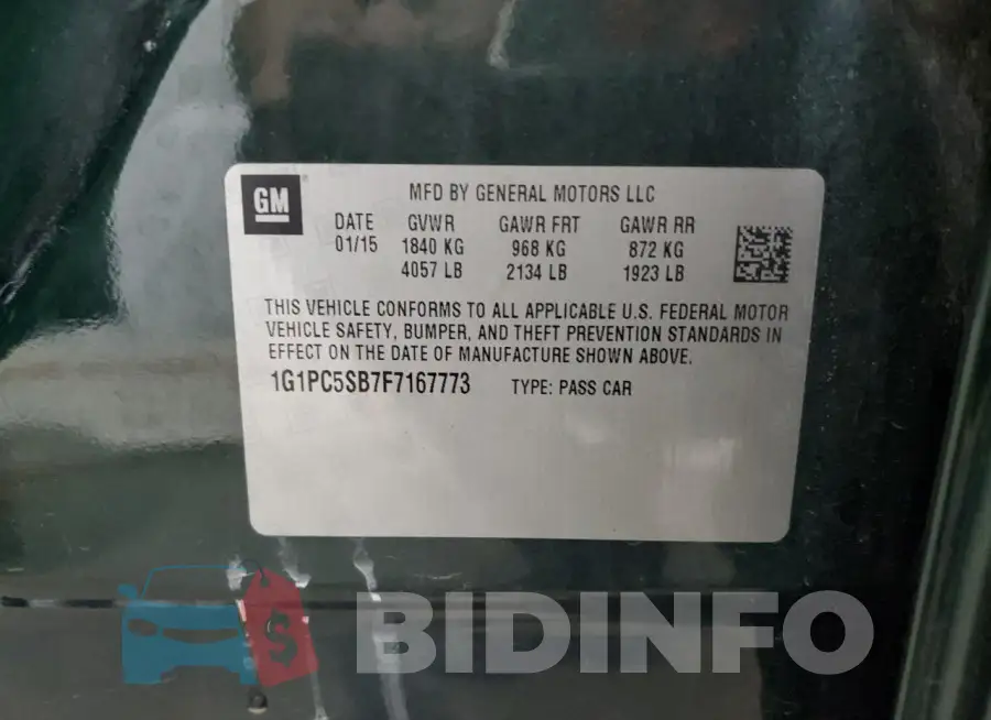 1G1PC5SB7F7167773 Photo# 12