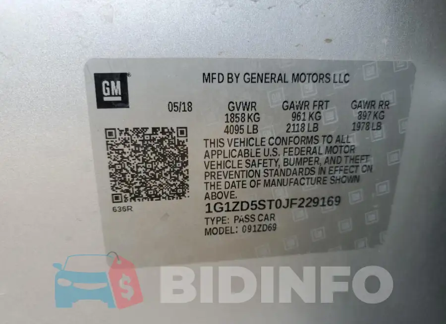 1G1ZD5ST0JF229169 Photo# 13