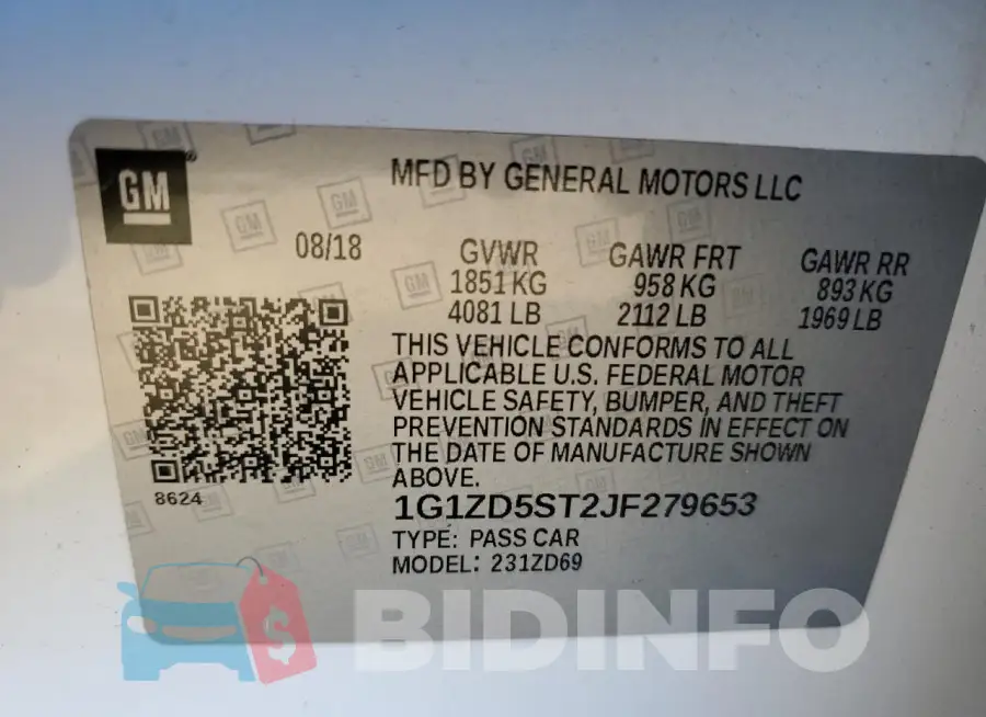 1G1ZD5ST2JF279653 Photo# 12