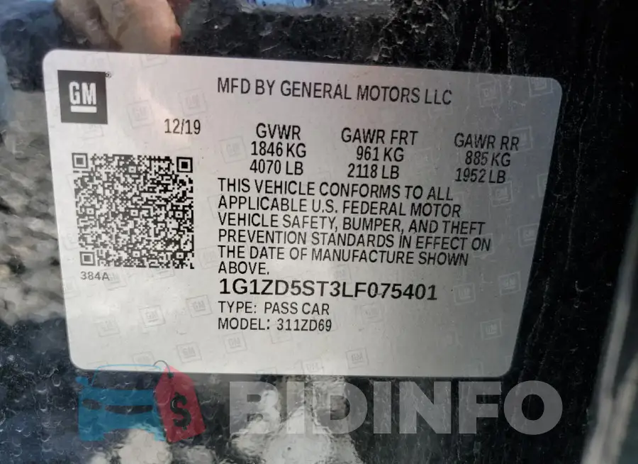 1G1ZD5ST3LF075401 Photo# 12