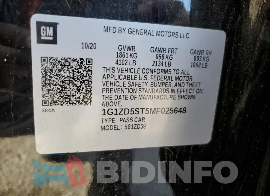 1G1ZD5ST5MF025648 Photo# 12