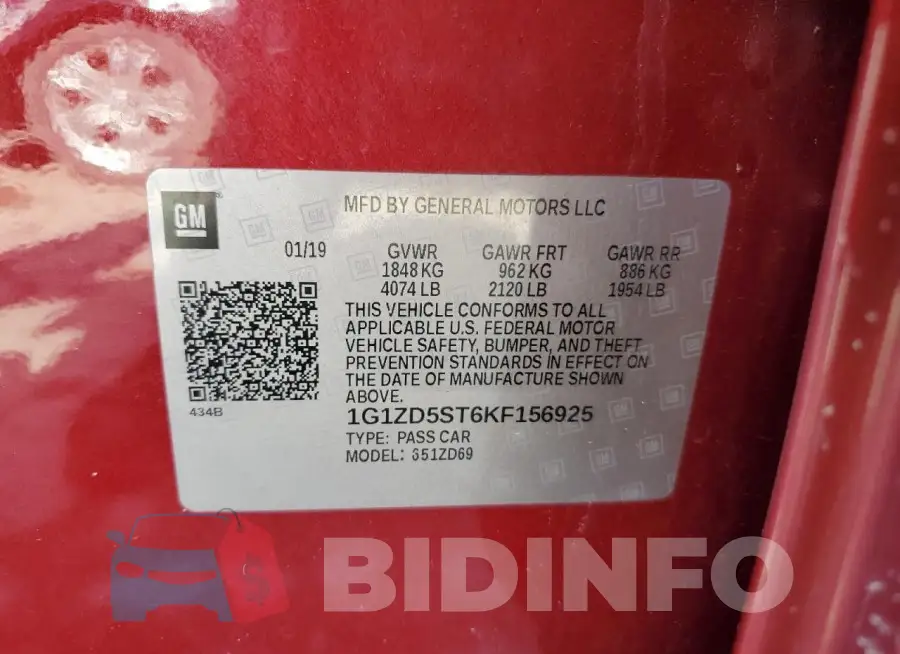 1G1ZD5ST6KF156925 Photo# 12