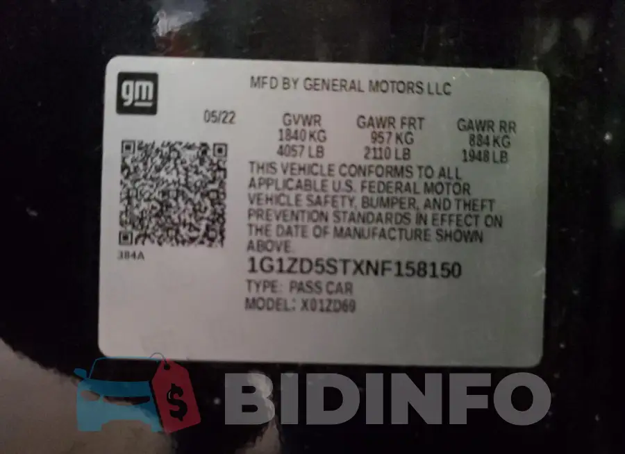 1G1ZD5STXNF158150 Photo# 12