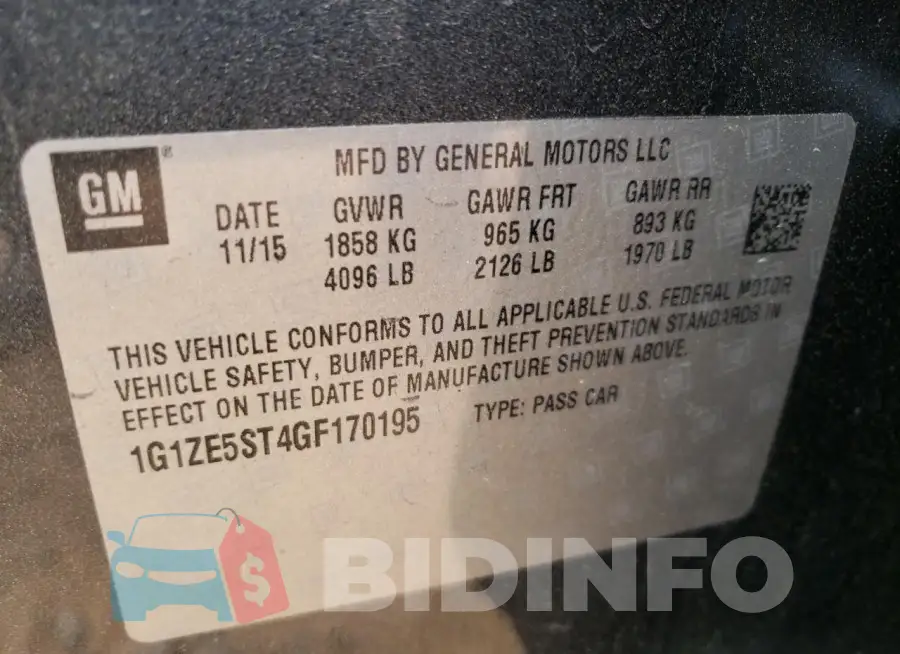 1G1ZE5ST4GF170195 Photo# 12