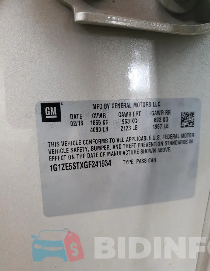 1G1ZE5STXGF241934 Photo# 10