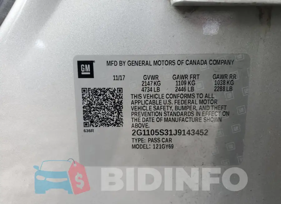 2G1105S31J9143452 Photo# 12
