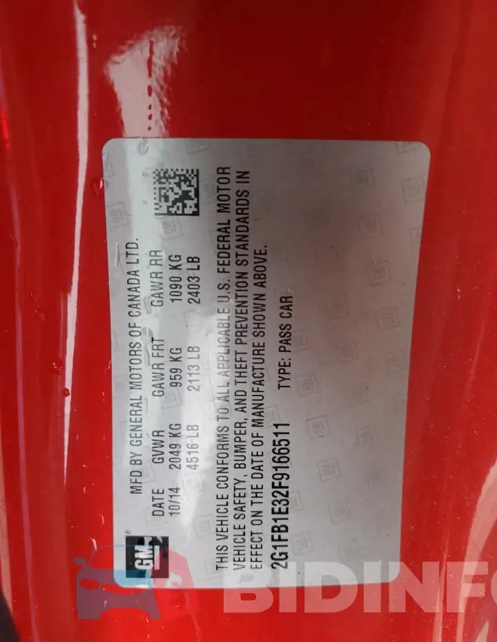 2G1FB1E32F9166511 Photo# 12
