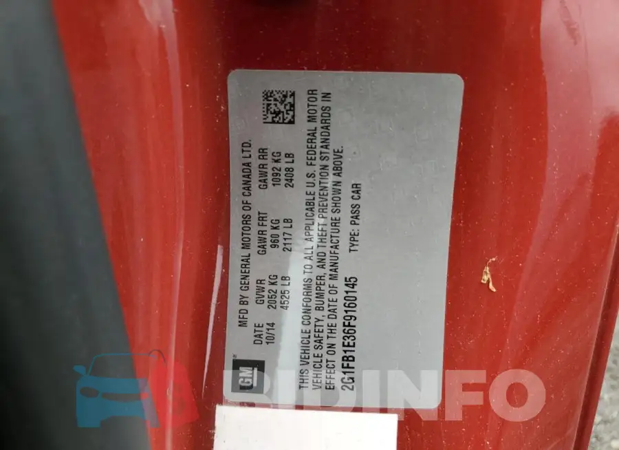 2G1FB1E36F9160145 Photo# 12