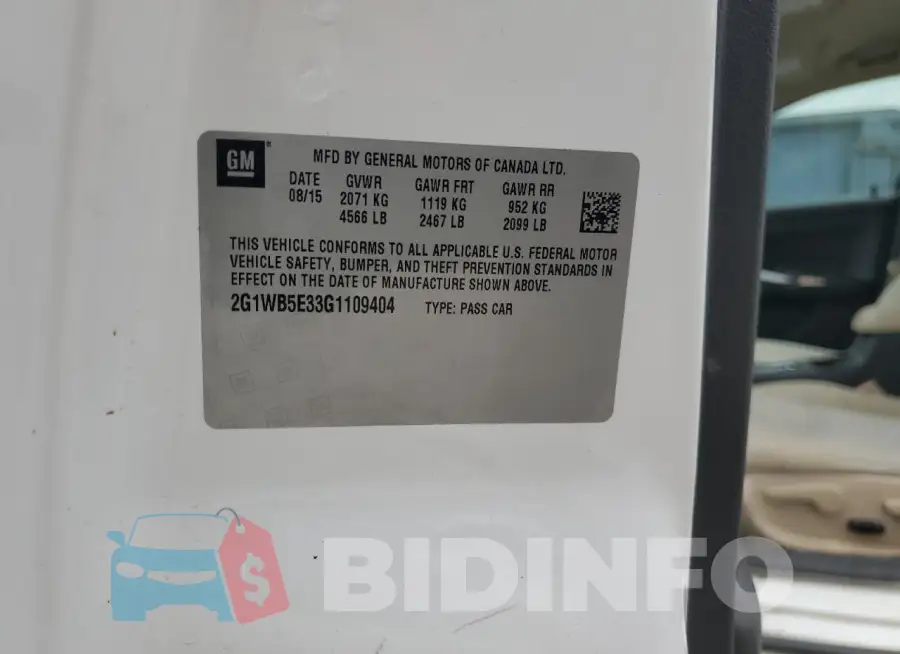 2G1WB5E33G1109404 Photo# 12