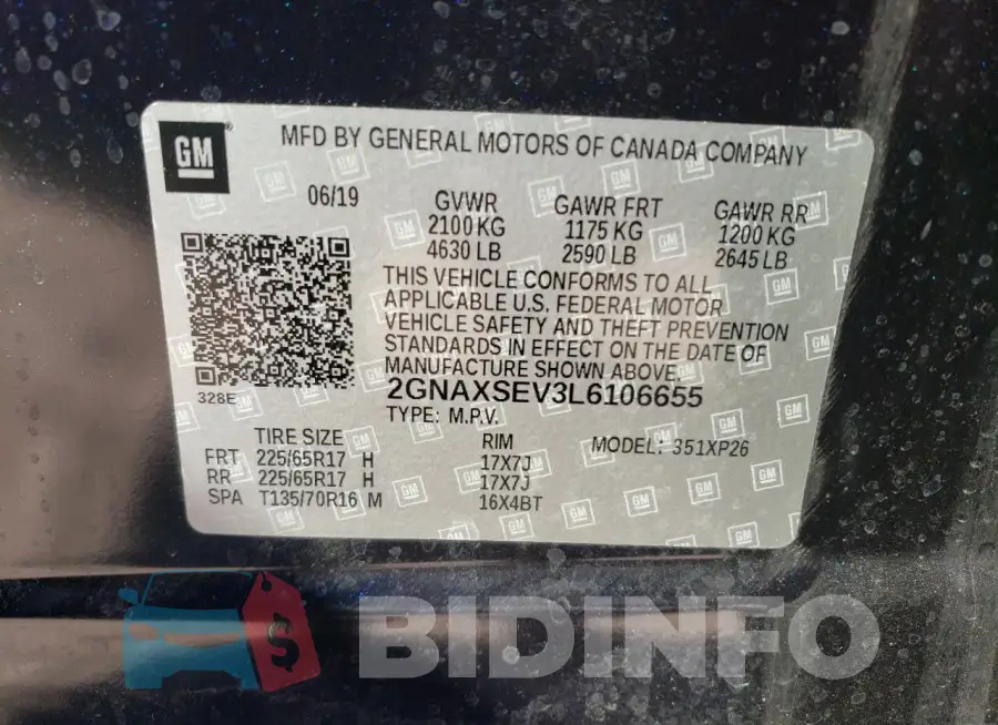 2GNAXSEV3L6106655 Photo# 13
