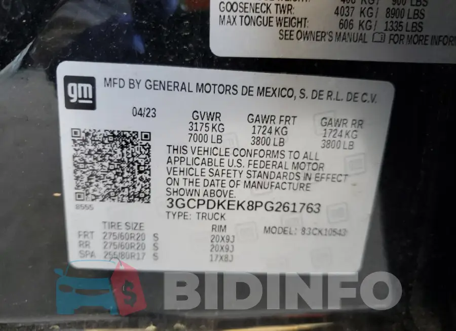 3GCPDKEK8PG261763 Photo# 12
