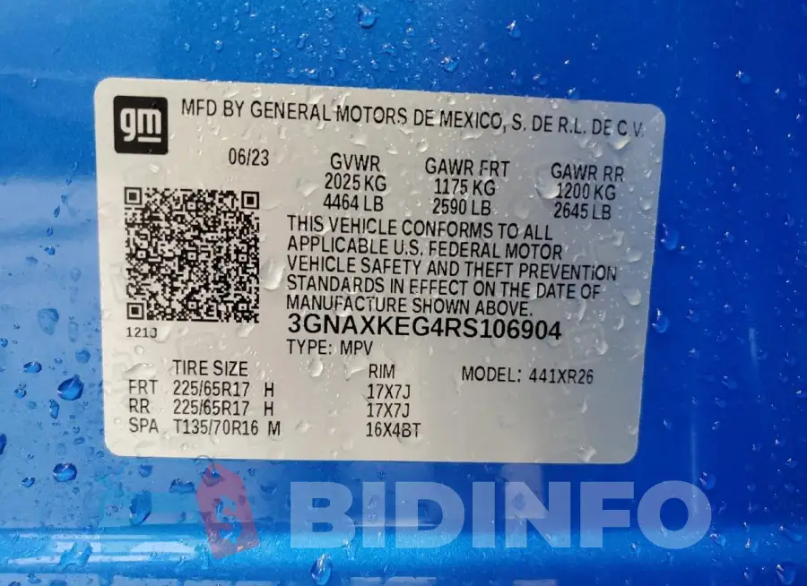 3GNAXKEG4RS106904 Photo# 14